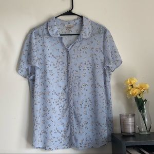 <Loft> Short sleeve floral blouse